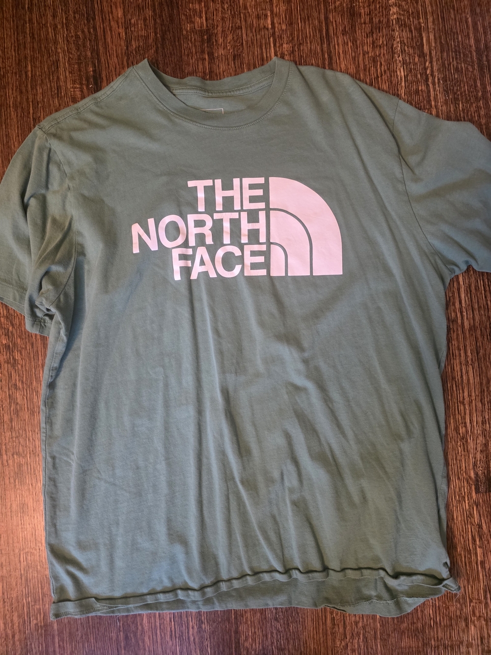The North Face Olive Green Tee with White Logo